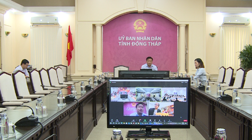 Lãnh đạo tỉnh Đồng Tháp họp trực tuyến với tỉnh Buriram, Thái Lan