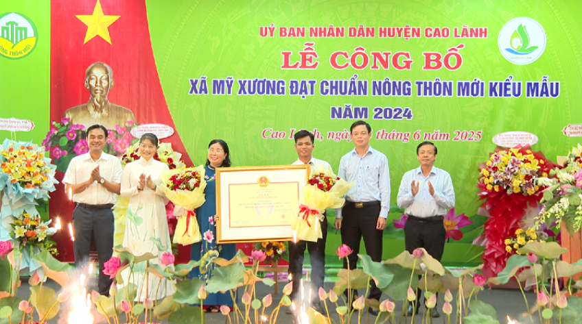 Mỹ Xương, xã đầu tiên của H.Cao Lãnh đạt chuẩn nông thôn mới kiểu mẫu