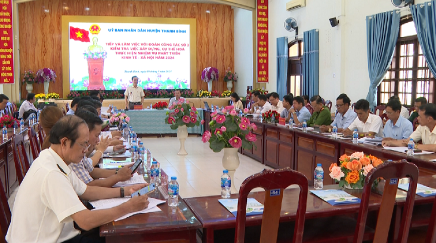 Kiểm tra nhiệm vụ phát triển KTXH ở H.Thanh Bình