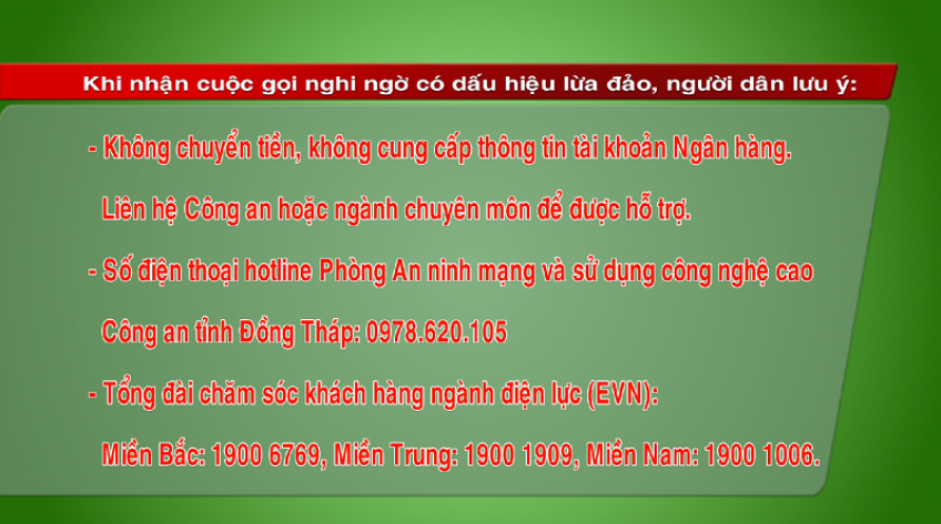 Các chiều lừa giả danh điện lực