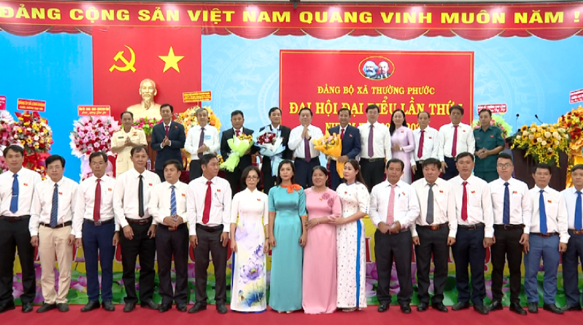 Ông Nguyễn Trọng Nghĩa dự Đại hội Đảng bộ xã Thường Phước