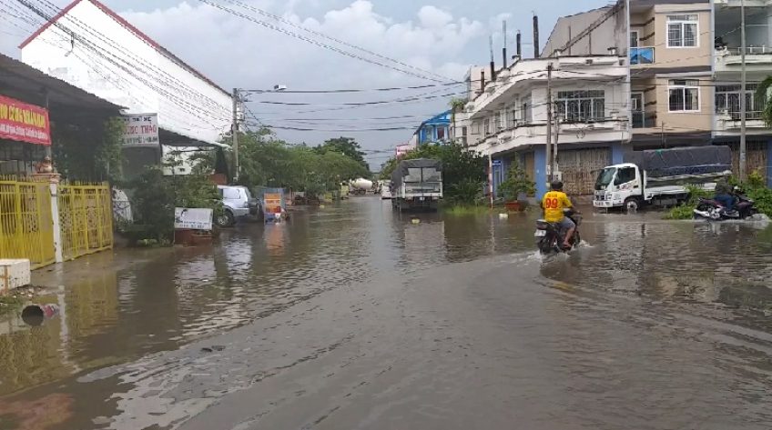 TP.Cao Lãnh: Nhiều điểm ngập sâu sau mưa lớn
