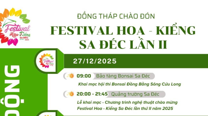 [Infographic] Chương trình hoạt động Festival Hoa - Kiểng Sa Đéc Lần II năm 2025