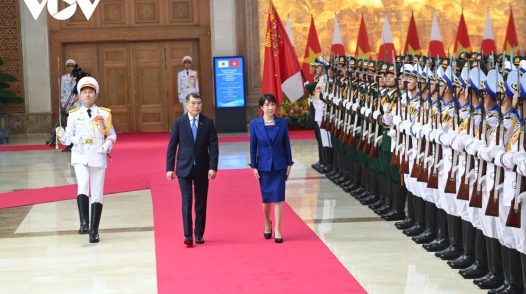 Thủ tướng Lê Minh Hưng chủ trì Lễ đón Thủ tướng Nhật Bản thăm chính thức Việt Nam