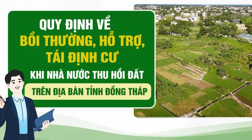 Quy định về bồi thường, hỗ trợ, tái định cư khi Nhà nước thu hồi đất tại Đồng Tháp