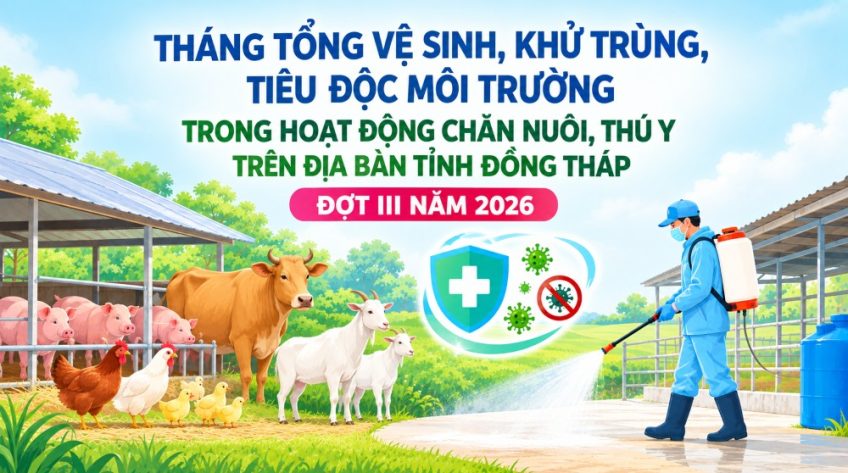 Tháng tổng vệ sinh, khử trùng, tiêu độc trong chăn nuôi, thú y từ ngày 15/9 đến 15/10
