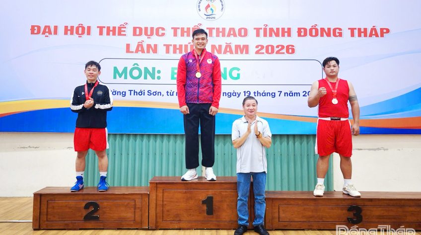 Trao 16 bộ huy chương tại giải Boxing Đại hội Thể dục thể thao tỉnh Đồng Tháp lần thứ I năm 2026