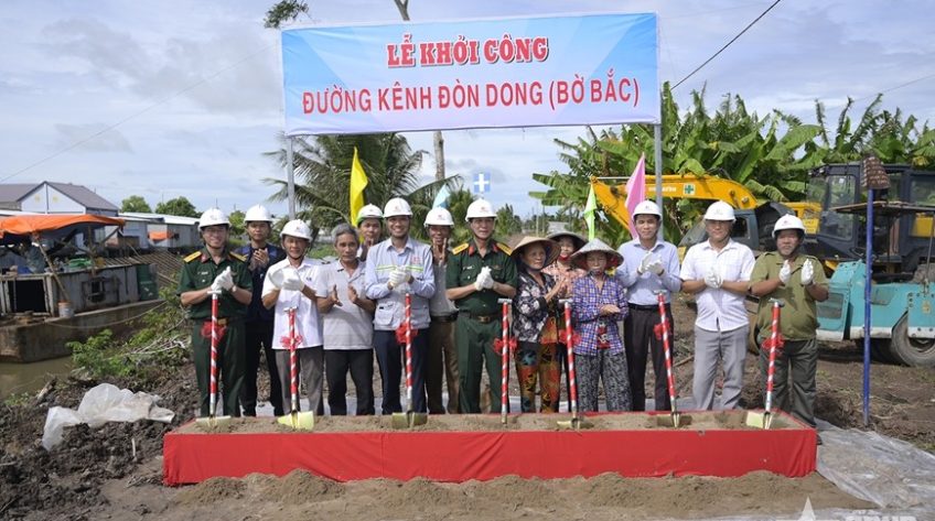 An Giang: Khởi công tuyến đường kênh Đòn Dong