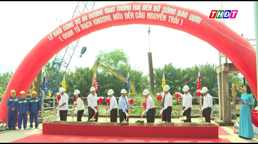 Khởi công dự án đường giao thông hai bên bờ sông Bảo Định