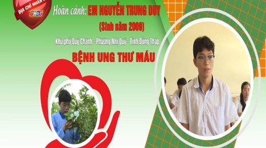 Địa chỉ nhân đạo - 19/10/2026: Hoàn cảnh em Nguyễn Trung Duy