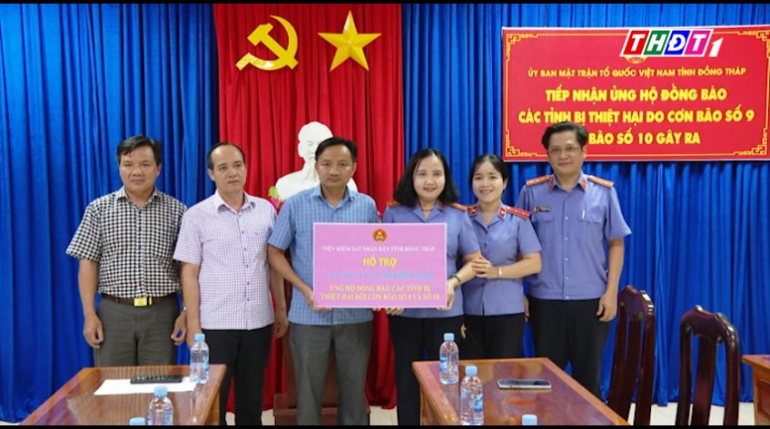 VKSND tỉnh Đồng Tháp ủng hộ đồng bào bị thiệt hại do bão số 9 và số 10