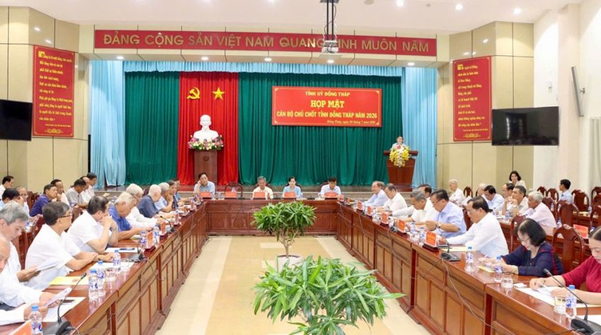 Đồng Tháp: Họp mặt cán bộ chủ chốt tỉnh năm 2026