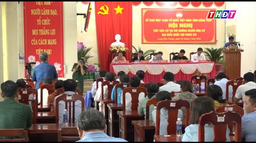 Ứng cử viên ĐBQH đơn vị bầu cử số 1 tiếp xúc cử tri xã Long Phú Thuận