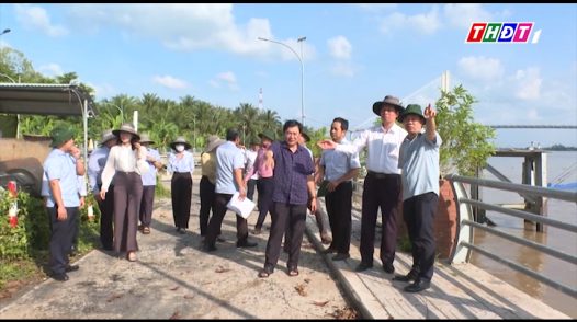 Lãnh đạo tỉnh khảo sát công trình khắc phục sạt lở tại phường Cao Lãnh