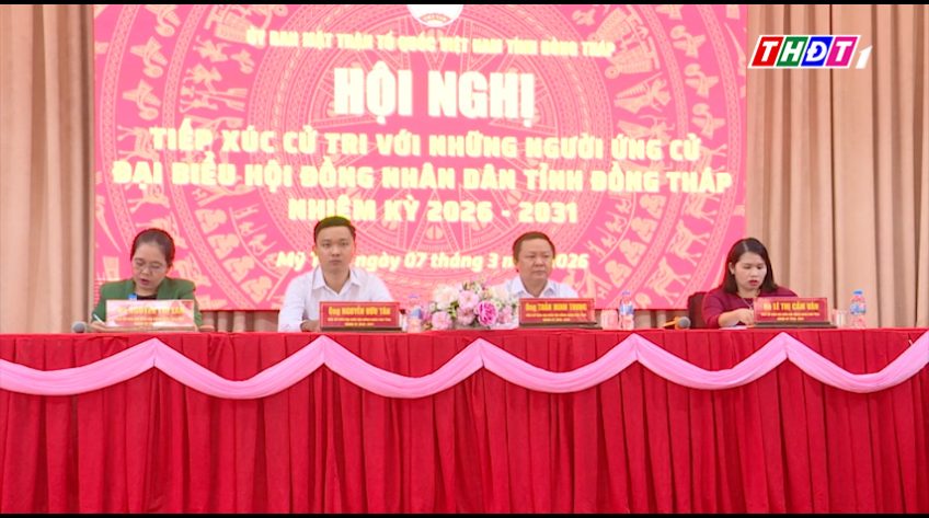 Ứng cử viên ĐBQH đơn vị bầu cử số 23 tiếp xúc cử tri phường Mỹ Tho