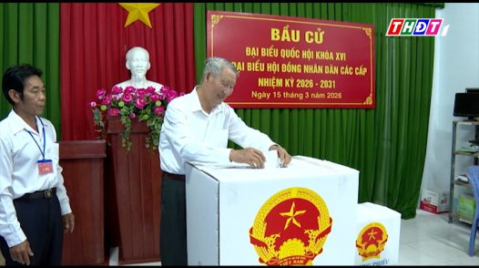 Đồng Tháp tỉ lệ cử tri đi bầu cử đạt 99,75%