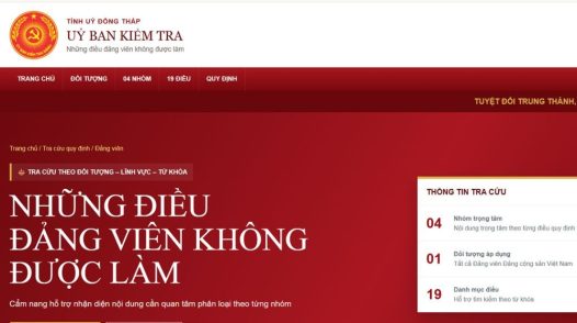 Đồng Tháp: Vận hành thử nghiệm “Cẩm nang số” hỗ trợ tra cứu những điều đảng viên không được làm