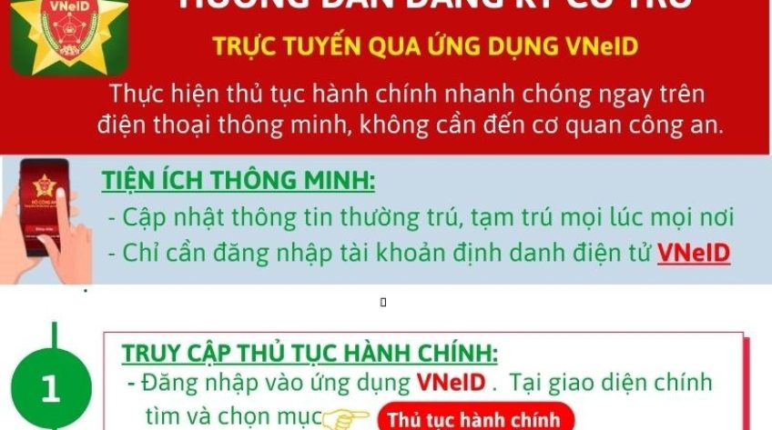 [Infographic] Hướng dẫn đăng ký cư trú trực tuyến qua ứng dụng VNeID