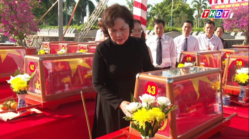 Đồng Tháp truy điệu và an táng 68 hài cốt liệt sĩ