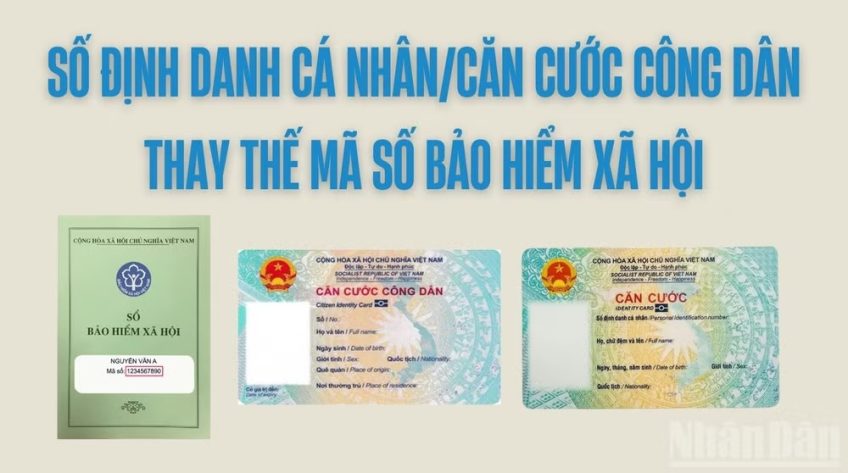 Từ ngày 1-9: Số định danh cá nhân/căn cước công dân thay mã số bảo hiểm xã hội