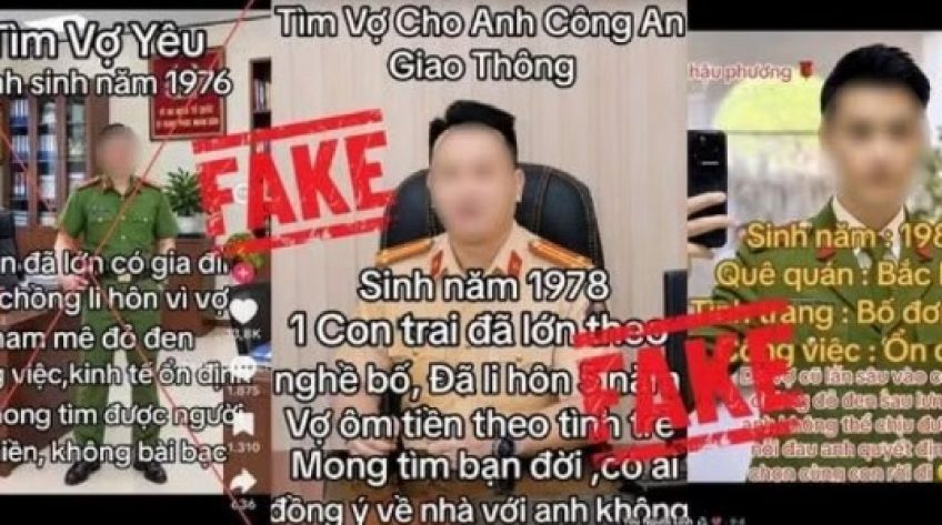 Cảnh giác với những video người mặc trang phục công an, quân đội hẹn hò, tìm bạn đời trên mạng