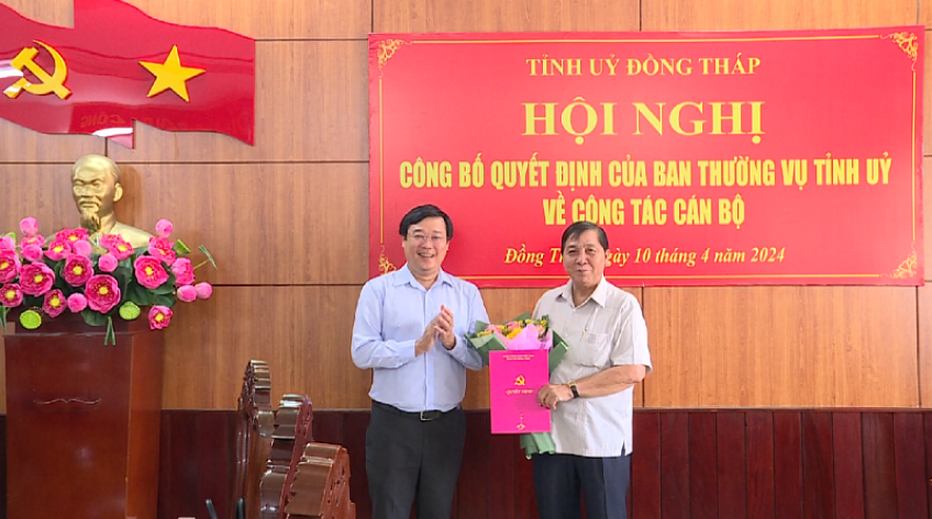 Công bố quyết định cán bộ tại UB.MTTQ Việt Nam tỉnh Đồng Tháp