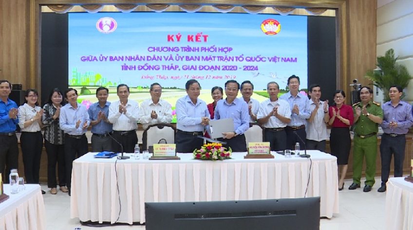 Đồng Tháp: UBND và MTTQ ký kết phối hợp giai đoạn 2020 - 2024