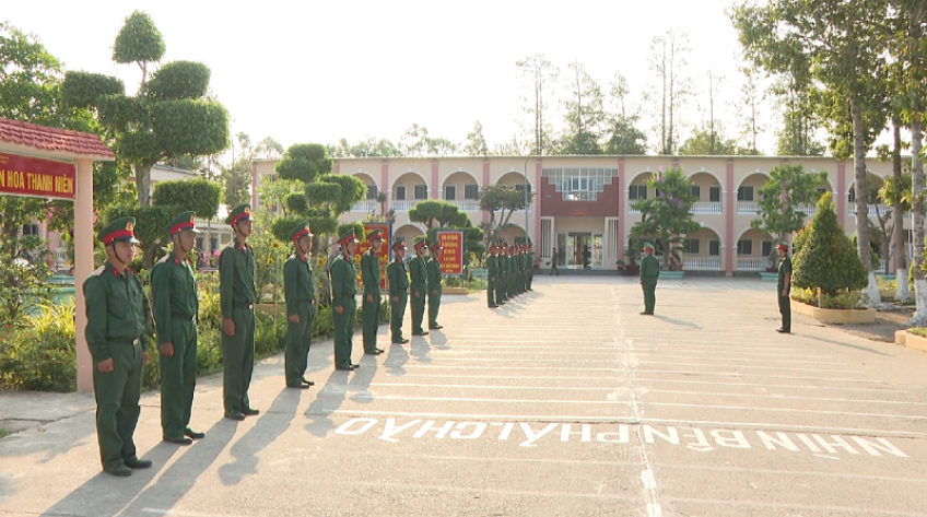 Tân binh đã quen với môi trường quân ngũ