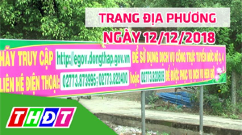 Trang địa phương - Thứ Tư, 12/12/2018 - H.Cao Lãnh