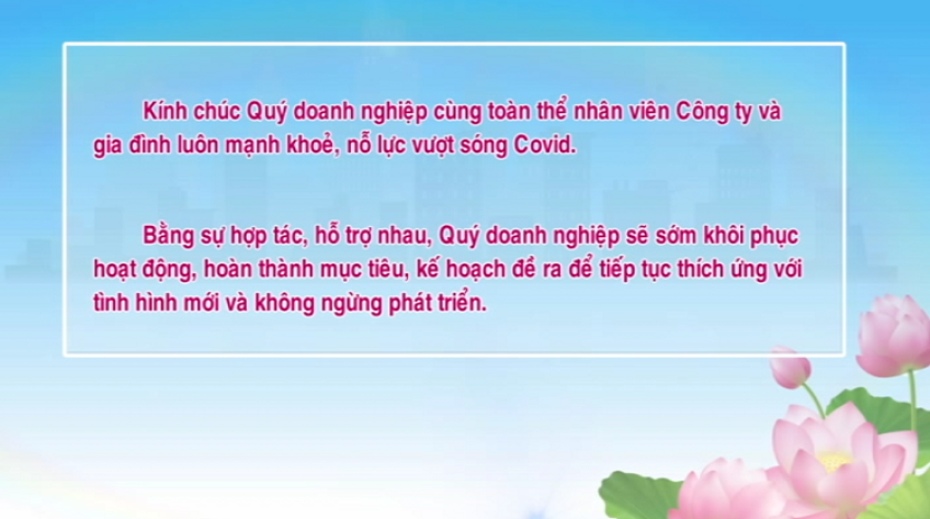 Thư THĐT chúc mừng Ngày Doanh nhân 13/10