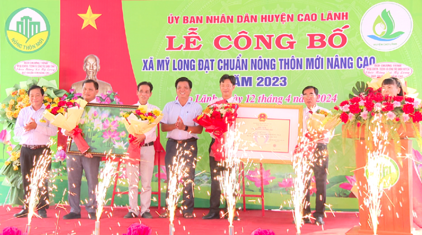 Mỹ Long (H.Cao Lãnh) đạt chuẩn nông thôn mới nâng cao