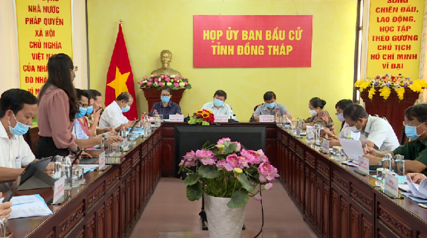 Họp Ủy ban Bầu cử tỉnh Đồng Tháp: Chủ động phương án phòng chống dịch bệnh