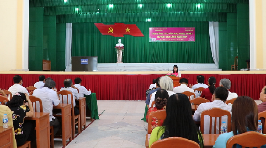 Trại sáng tác văn học nghệ thuật tỉnh năm 2021 diễn ra tại huyện Cao Lãnh