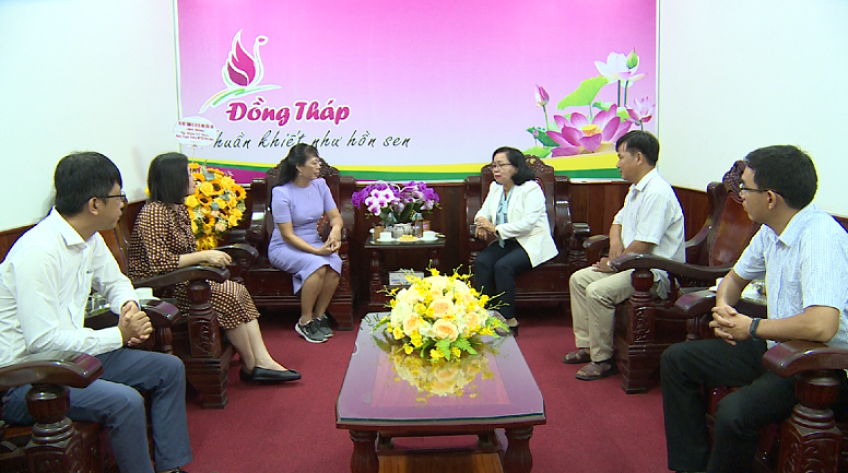 Đài PTTH Đồng Tháp thăm, chúc mừng Ngày truyền thống MTTQ Việt Nam
