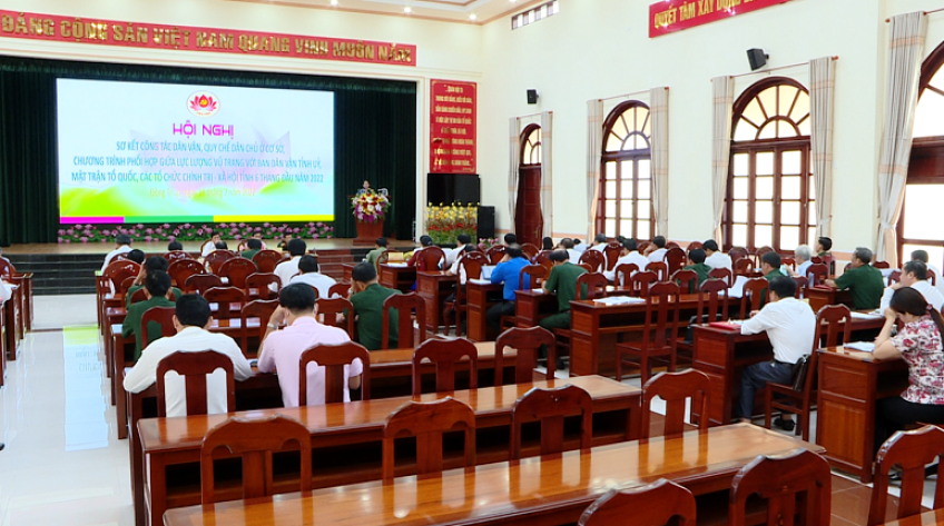 Sơ kết công tác dân vận và quy chế dân chủ ở cơ sở