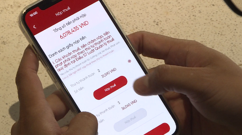Tiện ích nộp thuế điện tử qua Etax Mobile