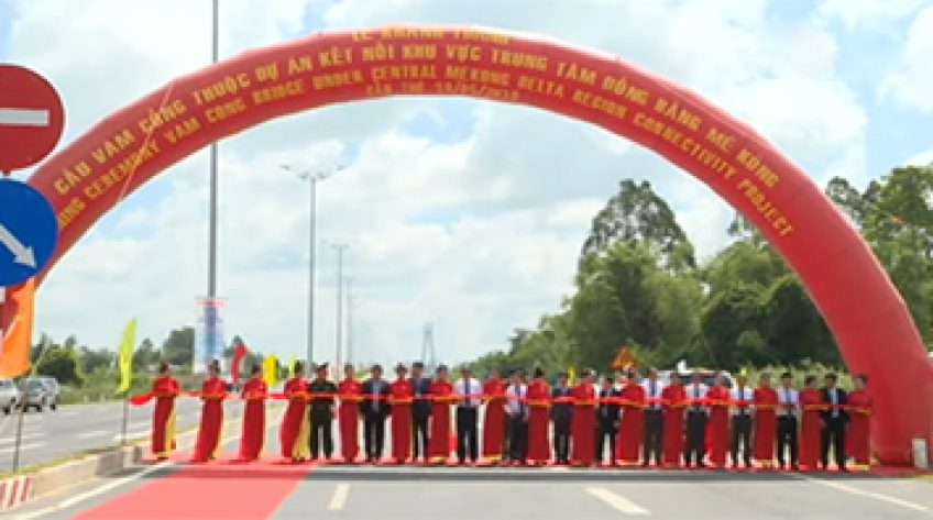 Toàn cảnh khánh thành cầu Vàm Cống
