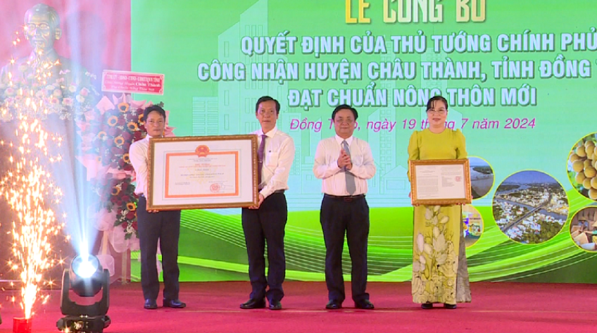 Công bố H.Châu Thành đạt chuẩn NTM nâng cao năm 2023