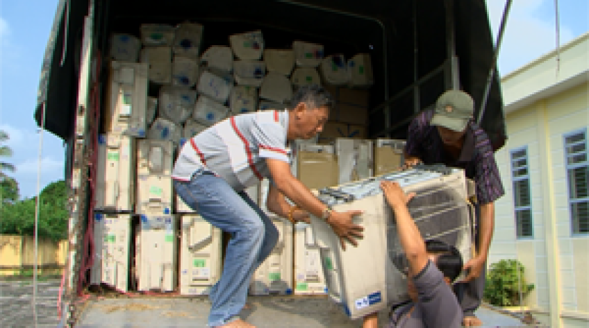 Bắt xe chở hàng điện máy không hóa đơn chứng từ trên tuyến QL30