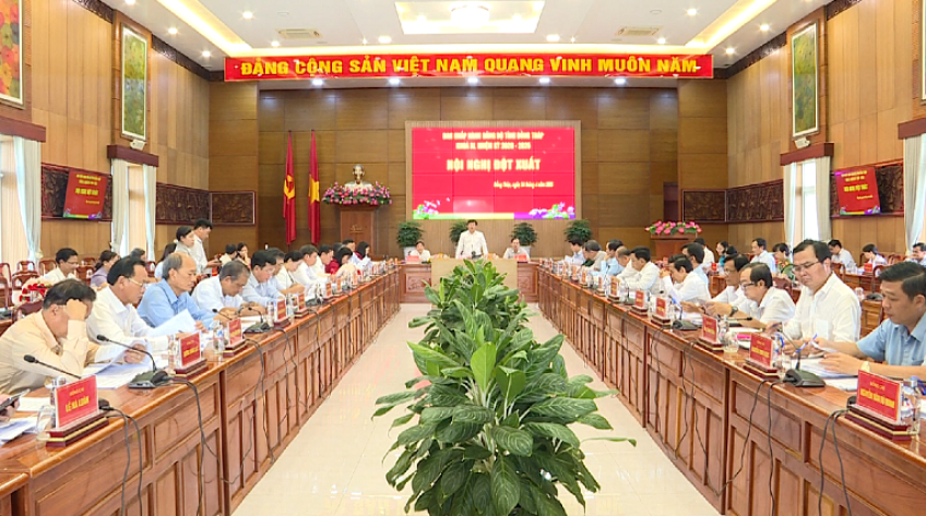 Ban Chấp hành Đảng bộ tỉnh Đồng Tháp thảo luận các đề án sắp xếp bộ máy