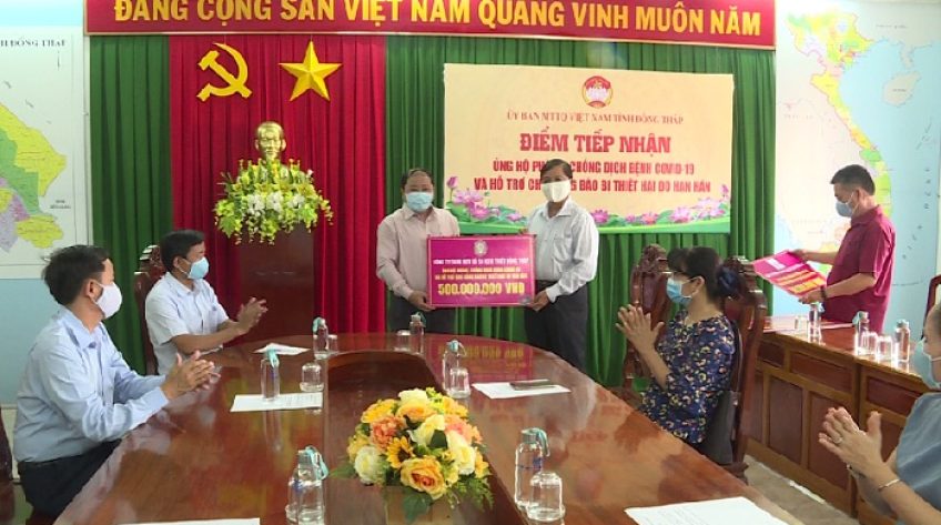 Đồng Tháp: Tiếp nhận 3,3 tỷ đồng hỗ trợ phòng chống Covid-19 và hạn hán