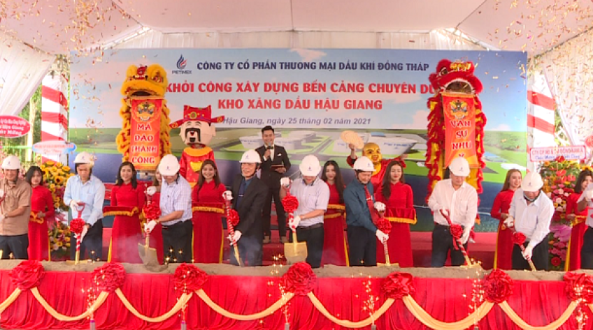 Petimex Đồng Tháp khởi công bến cảng xăng dầu Hậu Giang