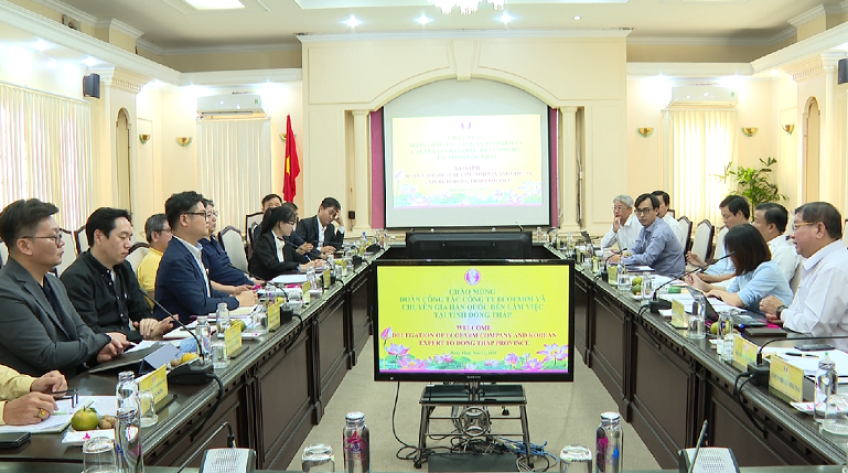 Lãnh đạo tỉnh Đồng Tháp tiếp đoàn Hàn Quốc