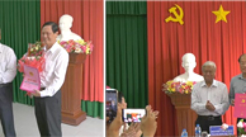 BTV Tỉnh ủy trao QĐ: Ông Nguyễn Văn Na về Sở Công Thương, ông Huỳnh Thanh Sơn về Tam Nông