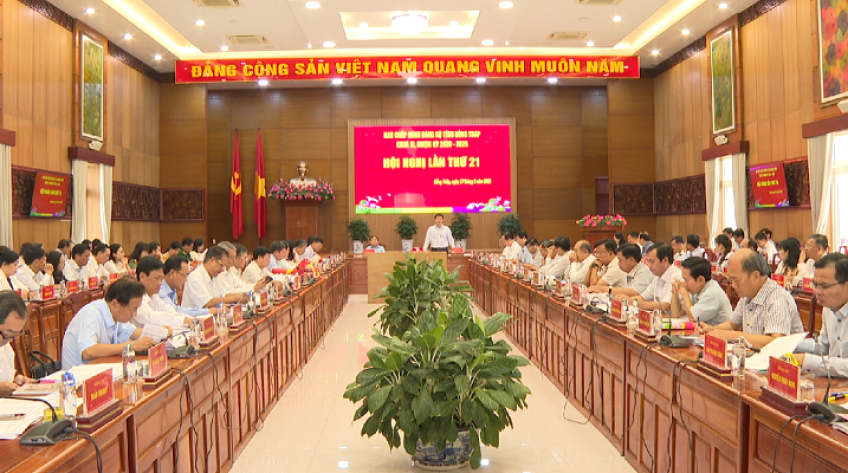 Hội nghị Ban Chấp hành Đảng bộ tỉnh Đồng Tháp lần thứ 21