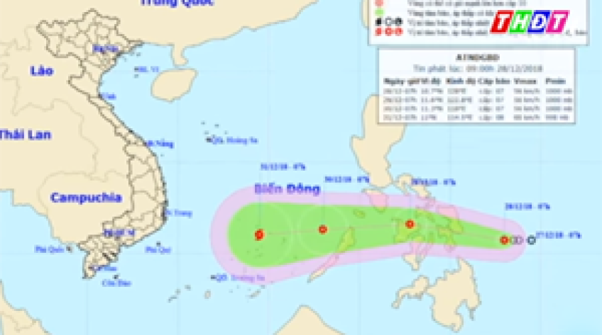Áp thấp nhiệt đới có thể mạnh lên thành bão, hướng vào Nam bộ