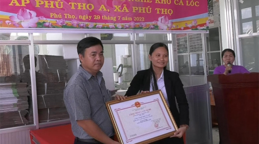 Công nhận làng nghề khô cá lóc ở huyện Tam Nông
