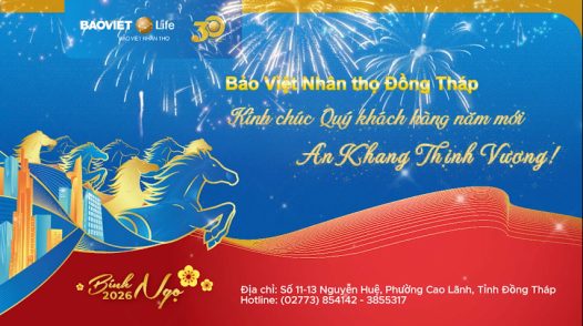 Công ty Bảo Việt Nhân Thọ Đồng Tháp -  Chúc Tết 2026