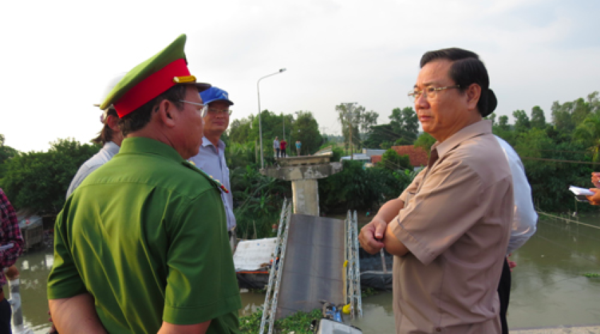 Nhanh chóng khắc phục sự cố sập cầu Tân Nghĩa