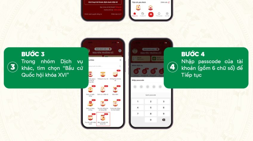 [Infographic] Hướng dẫn cử tri tra cứu khu vực bỏ phiếu trên ứng dụng VNeID
